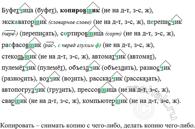 Изображение Спишите, обозначьте условия выбора орфограммы «Мягкий знак на конце существительных после шипящих». Назовите ещё виды орфограмм, связанные с правописанием ь на конце...